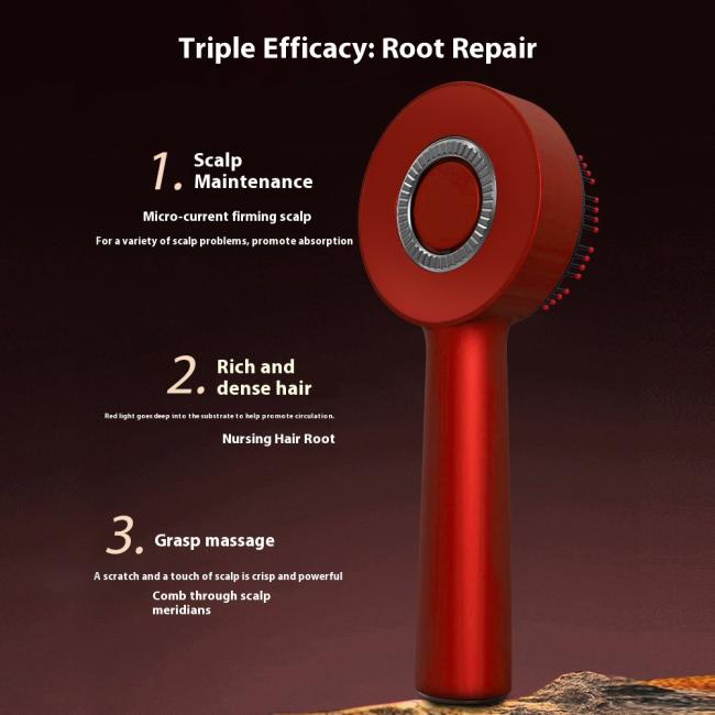 Electric hair massager charging port and control buttons