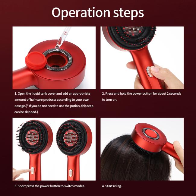 Comparison showing before and after use of laser hair growth treatment