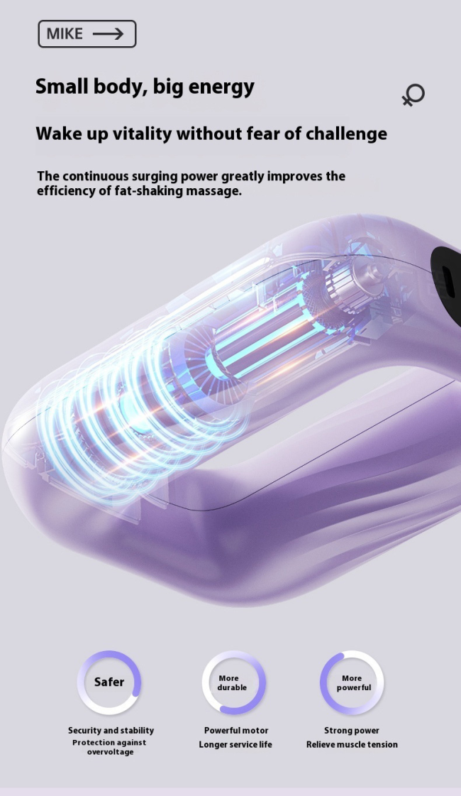 Close-up of massager vibration mechanism