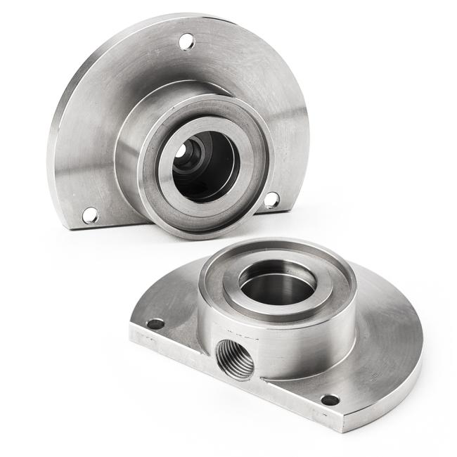 High precision CNC machined metal parts showing detailed milling work