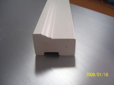 China Moth Proof Indoor Foam PVC Decorative Mouldings Wood Plastic Composite Door Frame for sale