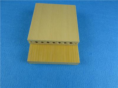 China Mouldproof Yellow WPC Composite Decking / Eco friendly Composite Wood Decking for sale
