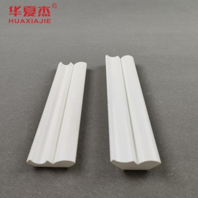 China White Vinyl 12FT / 25/64 X 1-39/64 Bed Crown PVC Moulding For Building Decoration for sale