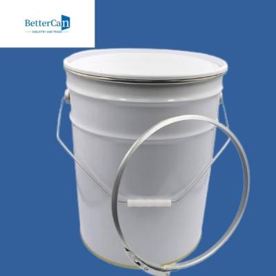 China 18 Liter 20 Liter Large Metal Pail Buckets For Chemical Oil for sale