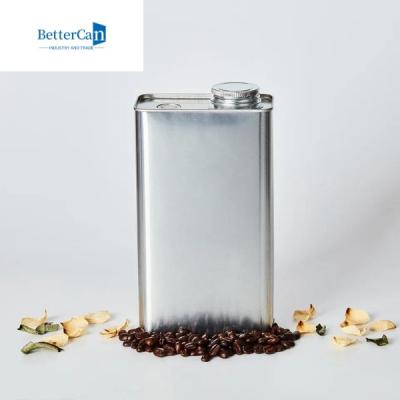 China 450Gram Coffee Bean Tin 1 Pound 16 Oz Tin Container With One Valve for sale