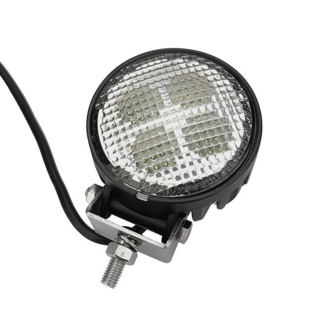 12W Round Flood Beam Tractor Light 10-36V LED Headlight for Agriculture Machinery