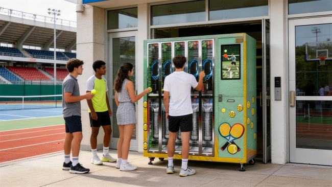 weimi pickleball racket rental vending machine