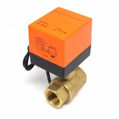 China Air conditioning floor heating Parts electric two way ball valve three wire two control one control Brass water heat for sale