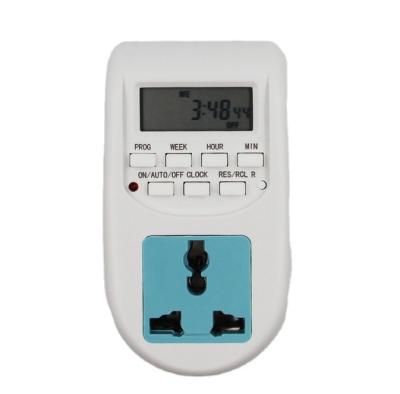 China EU Germany universal socket timer LCD digital display time control switch AL-06 PLUG IN 24 hours TIMER for sale