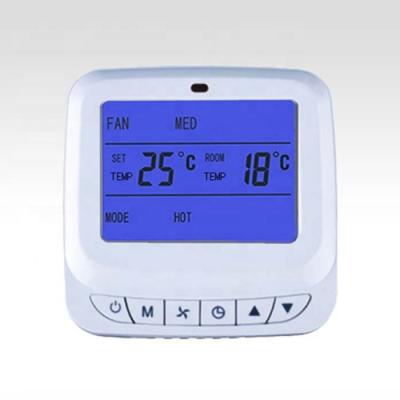 China Detective and display room temperature LCD screen Intelligent FCU thermostat for sale