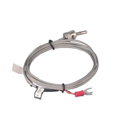 China High quality temperature sensor spring type K thermocouple with 1M wire for sale
