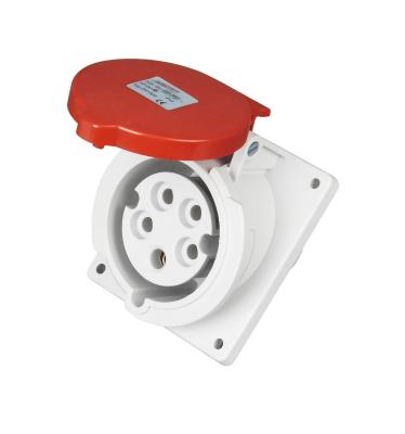 China Inclination 32 Amp Outdoor Socket , 288g / Pc Weight Industrial Socket 32 Amp 5 Pin for sale