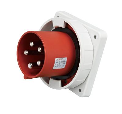 China Industrial IEC 60309 2 Waterproof Plug Socket 5 Pole 6 H Earth Position for sale