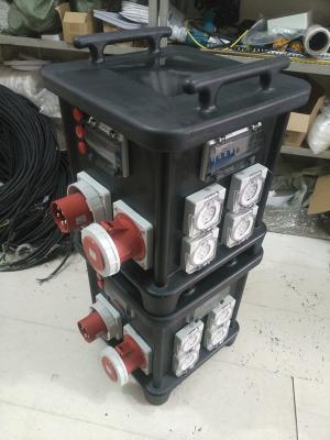 China 125 Amp Portable Power Distribution Units With Industrial Plugs RCBO Protection for sale