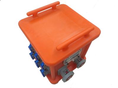 China MK2 3 Phase Portable Distribution Panels IP66 With Orange Entertainment Splitter Stacker for sale