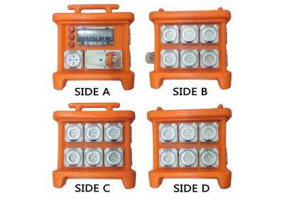 China 125A PE Electrical Distribution Box IP65 Waterproof Socket Box for sale