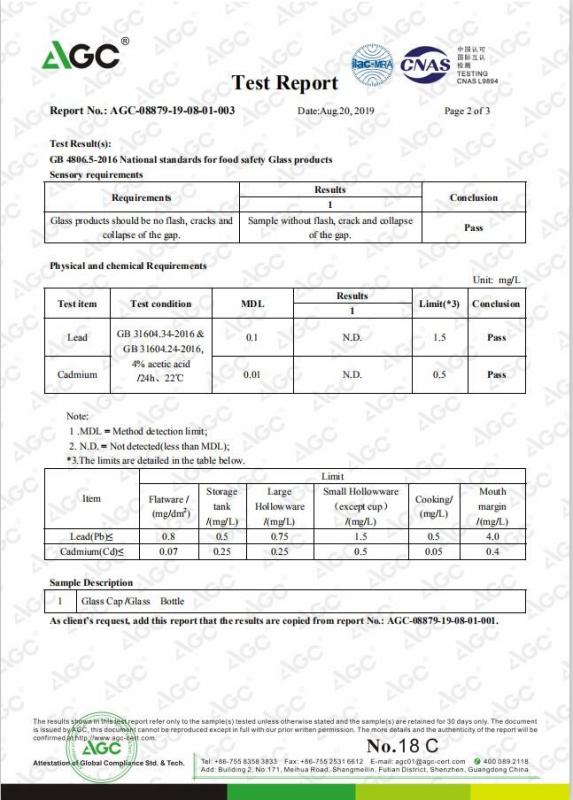 The food safety test report - Sichuan Ever-King Packaging Alliance Co., Ltd.