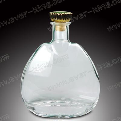 China OEM ODM Super White Glass Clear Alcohol Bottles for sale