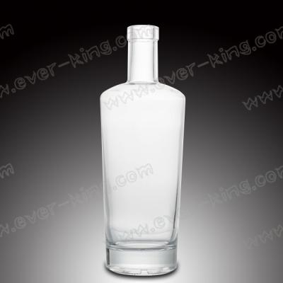 China Embossing Clear 1000 ML Rum Glass Alcohol Bottles for sale