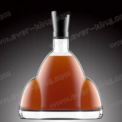 China Crystal White Flint Custom Glass Bottle 750 ML for Luxury Liquor and Spirit for sale