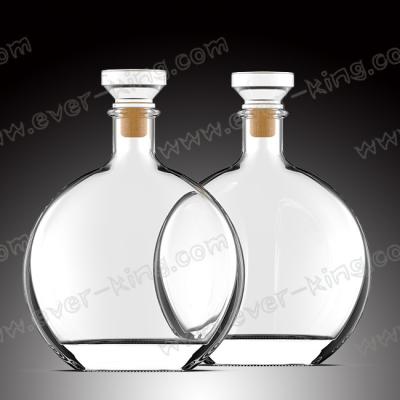 China ISO9001 500ml Flint Glass Liquor Bottles For Cognac for sale