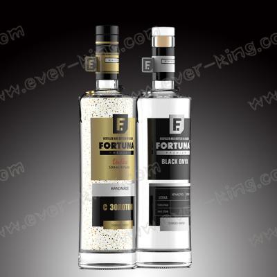 China 500ML Flint Glass Vodka Liquor Bottle With Cork Seal for sale