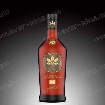 China Botella de vidrio vacía estupenda de la vodka de Flint Clear 750ml para el licor en venta
