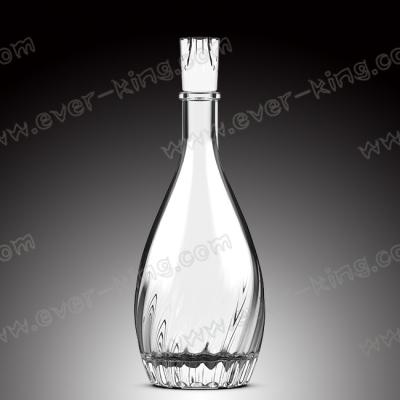 China Crystal White Flint Glass Bottle 750ML For Luxury Liquor for sale