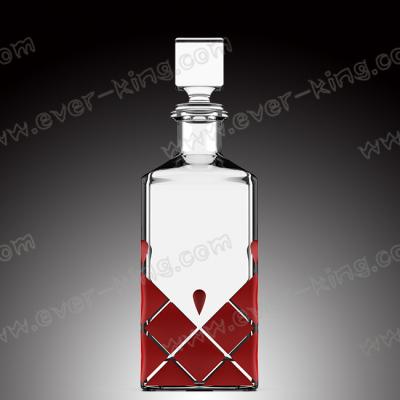 China Crystal White Flint Cognac Glass Bottle 750ML For Luxury Liquor And Spirit for sale