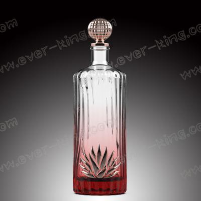 China Super Flint Round Liquor Glass Bottle Empty Customized 750ml for sale