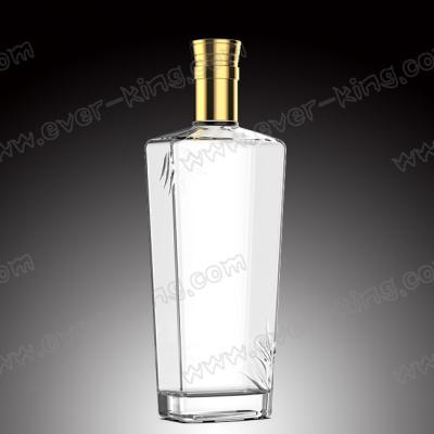 China Screw Cap Custom Glass Bottle For Tequila Liquor Spirits for sale