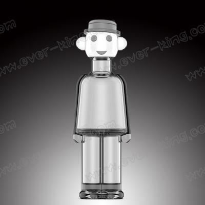 China Unparalleled People Shape Clear Glass Liquor Bottles 500ML for sale