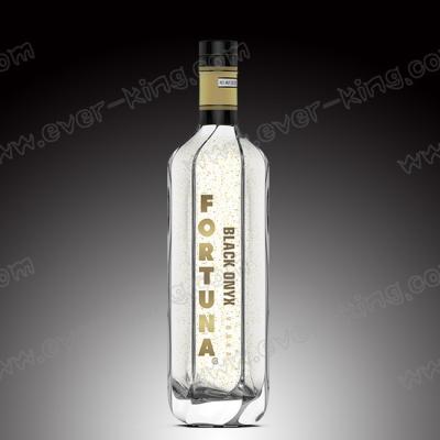 China Único de lujo vacío de encargo de la botella de vidrio de la vodka del vino formado en venta