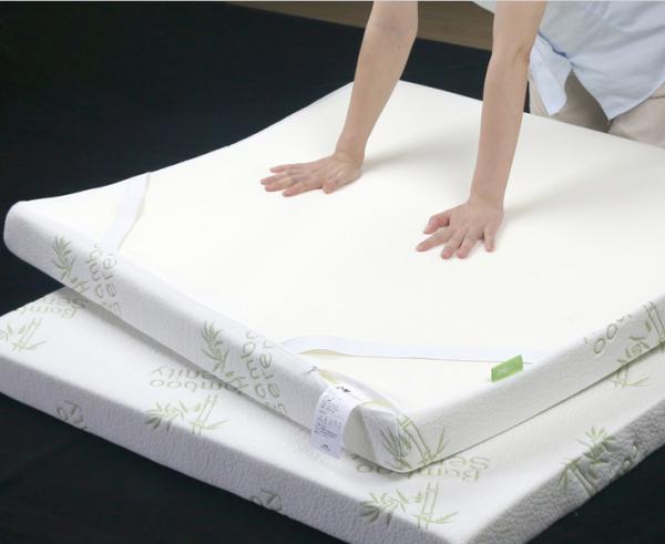 Quality 3 inches White bamboo cover foam topper for amazon sales with portable master for sale