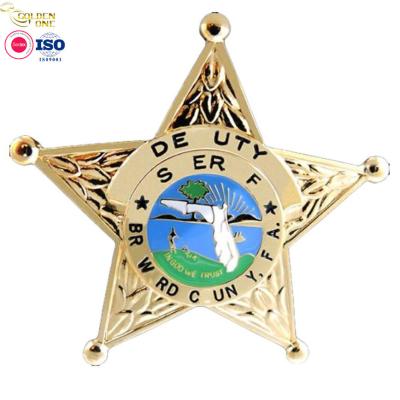 Chine High Quality Custom Metal Zinc Alloy Shiny Gold Enamel Epoxy Country Flag 3D Raised Lapel Pin National Day Star Badge à vendre