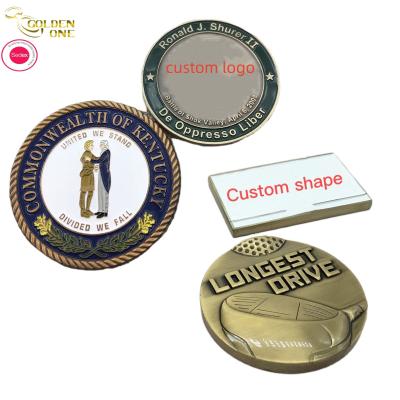 China La aleación del cinc personalizó monedas grabadas, el oro de plata de cobre amarillo plateó a Logo Coins de encargo en venta
