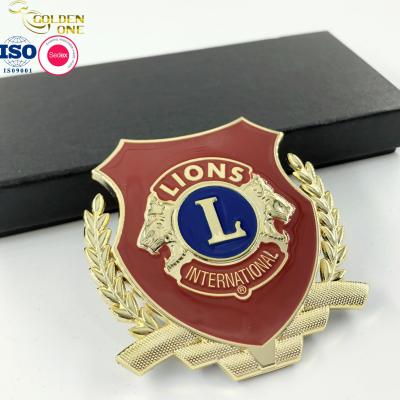 China Custom Business Lapel Pins Gift , Personalised Zinc Alloy Lions Club Badge for sale