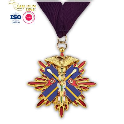 Китай Hot Sale Product Custom Gold Plated Laser Engraved Gymnastic Award Medal Classical Bronze Marathon Competitions Medals продается