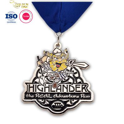 中国 China Factory Price Custom Shape Silver Plated  Gymnastic Award Medal United States Ironman Brass Metal Medallions 販売のため