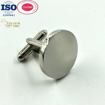 China Blank Metal Cufflink Men Gift Custom Laser Logo Personalised With Box Packaging for sale
