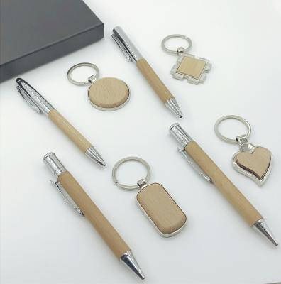 China Printed Promotional Business Gifts Exclusive Keychain And Pen Stationery Gift Set for sale