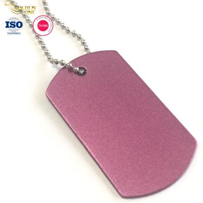 China Cross Engraved Dog Tag Necklace Laser Logo Personalized Metal Zinc Alloy Souvenir for sale