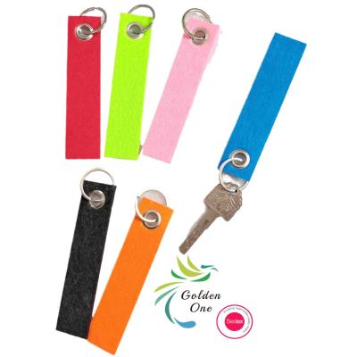 China Gráfico de Pedaços de Feltro Multicolor Blank Custom Felt Keyring Key Holder Impressão Promocional Gift KeyChain à venda