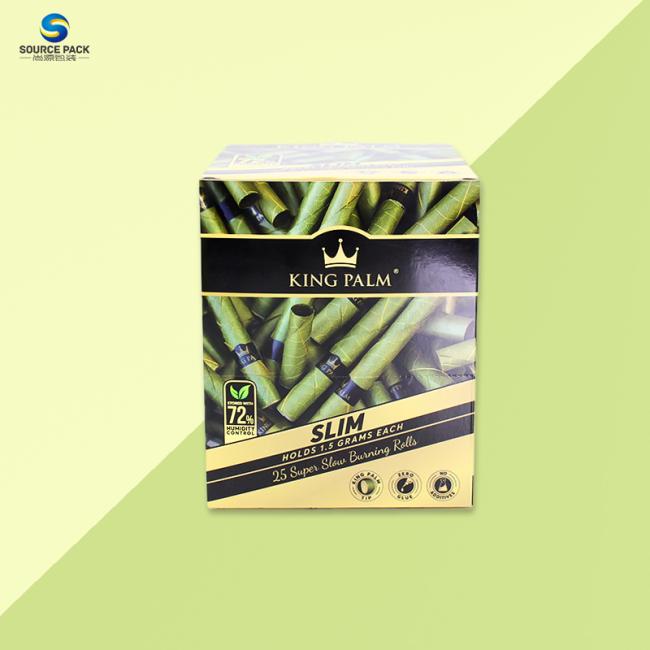 Custom Cigar Packaging Box Made of 350g/400g White Cardboard for High-End Cigars
