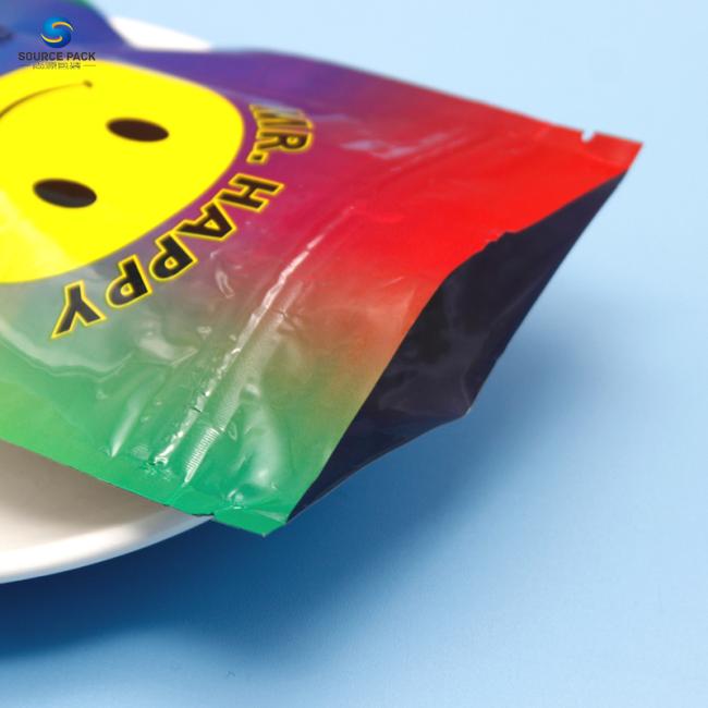 Factory Custom Weed Packaging Colorful Smell-proof Package Mylar Bag