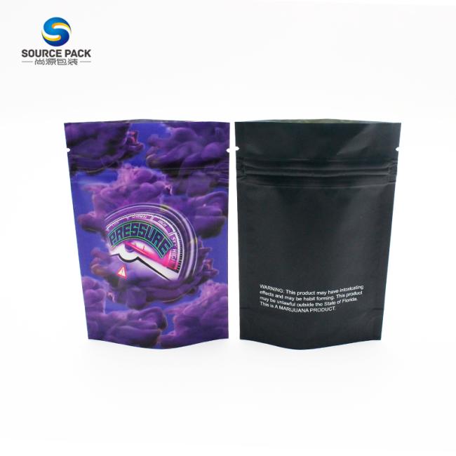 Hot Sell Matte Smell Proof Stand Up Doypack Smell Proof Reasealable Mylar Bags