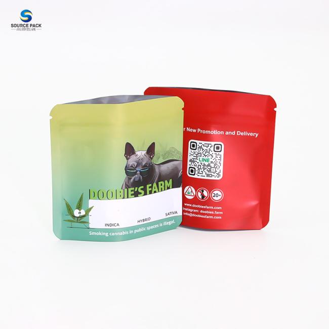 Custom Printing Resealable Smell Proof Stand Up Pouch Mylar Bag With Zipper