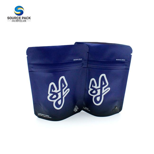 Custom Logo Zipper Bags Moisture Proof Gravure Printing Smell Proof Mylar Bag