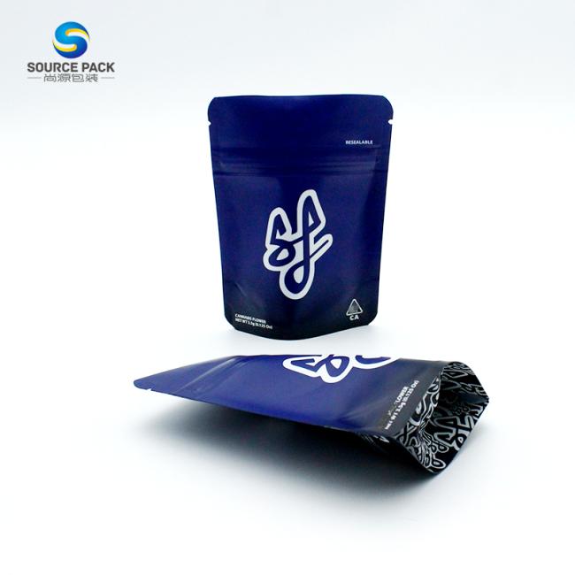 Custom Logo Zipper Bags Moisture Proof Gravure Printing Smell Proof Mylar Bag