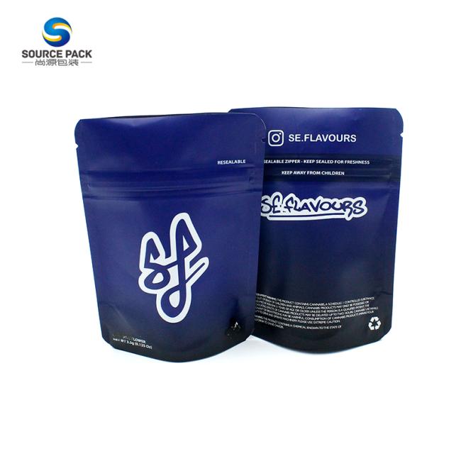 Custom Logo Zipper Bags Moisture Proof Gravure Printing Smell Proof Mylar Bag